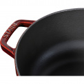 Garnek żeliwny Kogut 24cm 3,6l grenadynowy - 7