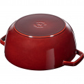 Garnek żeliwny Kogut 24cm 3,6l grenadynowy - 9