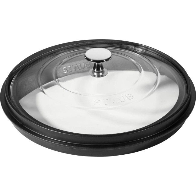 Szklana pokrywka 26cm czarny