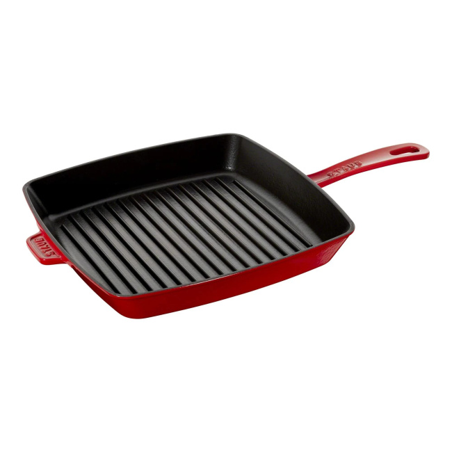 Cast Iron Grill Pan 26cm Red