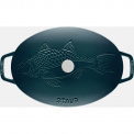 Fish-Shaped Cast Iron Pan 2.8L 32cm for Seafood - 4