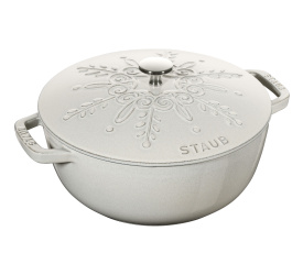 Garnek żeliwny Cocotte snowflake 24cm 3,6l truflowy