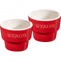 Egg Cup Serving Set 2 pieces Red - 1
