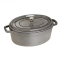 Oval Cocotte Cast Iron Pot 5.5L 31cm Graphite