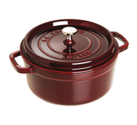 Garnek żeliwny Cocotte 26cm 5,2l grenadynowy