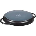 Patelnia żeliwna grillowa 26cm z dwoma uchwytami czarna - 2