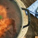 Wok żeliwny 37cm z pokrywką czarny - 2