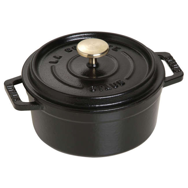 Mini Cocotte Cast Iron Pot 400ml 12cm Black