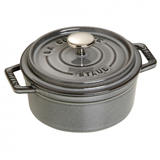 Cocotte Cast Iron Pot 400ml 12cm Gray