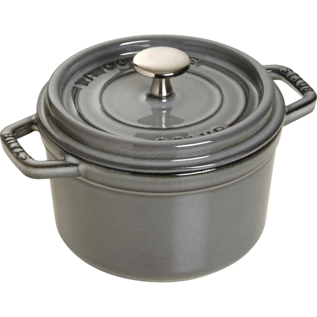 Garnek żeliwny Cocotte 14cm 800ml grafitowy