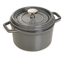 Garnek żeliwny Cocotte 14cm 800ml grafitowy