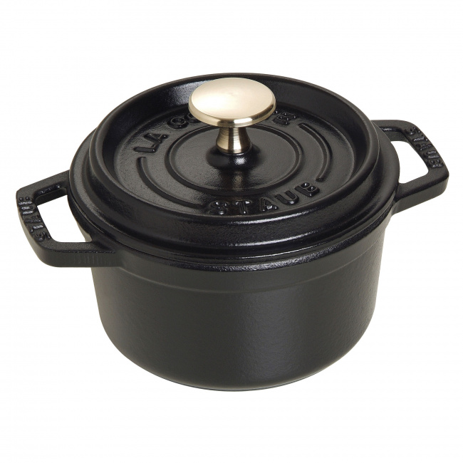 Cocotte Cast Iron Pot 800ml 14cm Black - 1