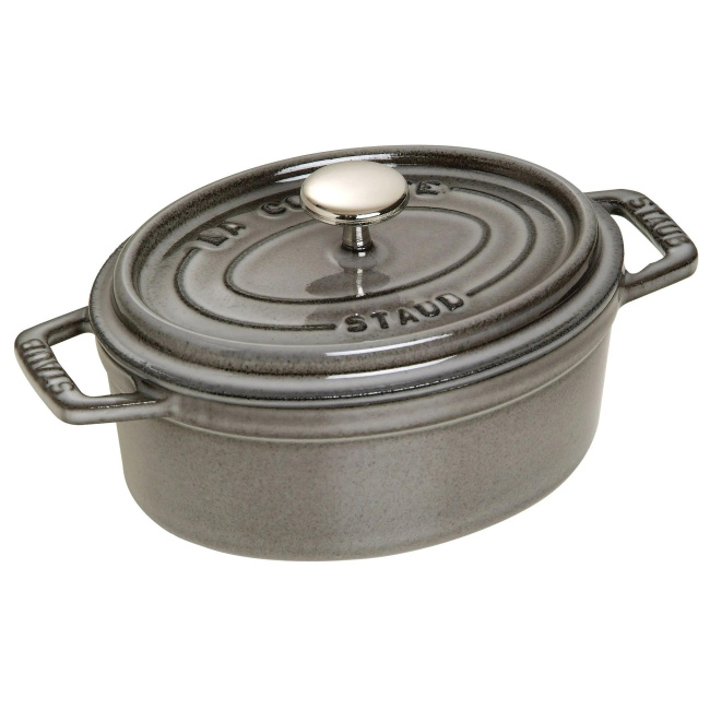 Garnek żeliwny Cocotte 15cm 600ml grafitowy