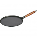 Crepe Pan 28cm with Wooden Handle Black - 1