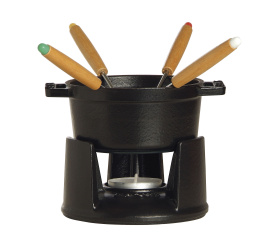 Zestaw do fondue 10cm czarny