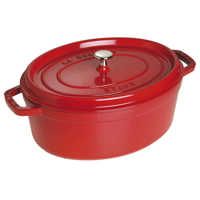 Brytfanna żeliwna Cocotte oval 6,7l 33cm czerwona