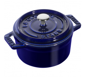 Garnek żeliwny Mini Cocotte 10cm 250ml niebieski