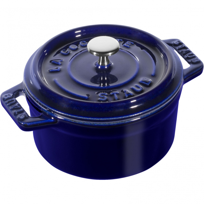 Mini Cocotte Cast Iron Pot 250ml Blue - 1
