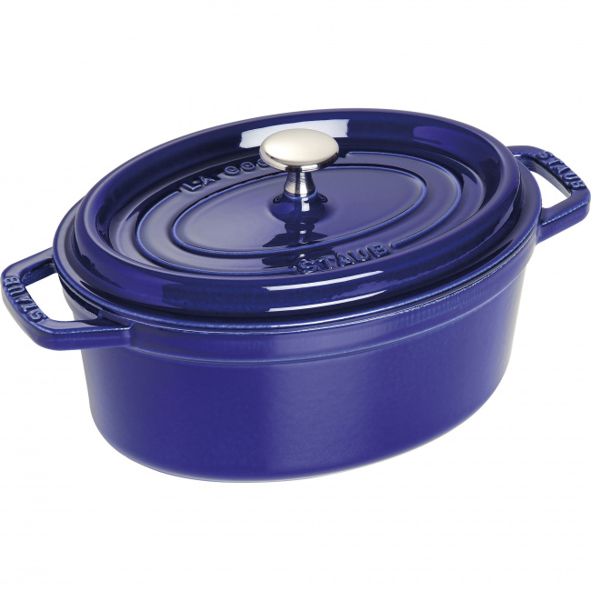 Garnek żeliwny Cocotte 23cm 2,35l niebieski - 1