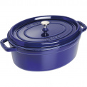 Cocotte Oval Cast Iron Pot 3.2L 27cm Blue - 1