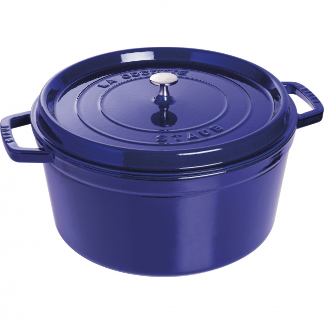 Cocotte Cast Iron Pot 8.35L 30cm Blue - 1