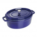 Cocotte Oval Cast Iron Pot 5.5L 31cm Blue