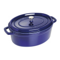 Cocotte Oval Cast Iron Pot 6.7L 33cm Blue
