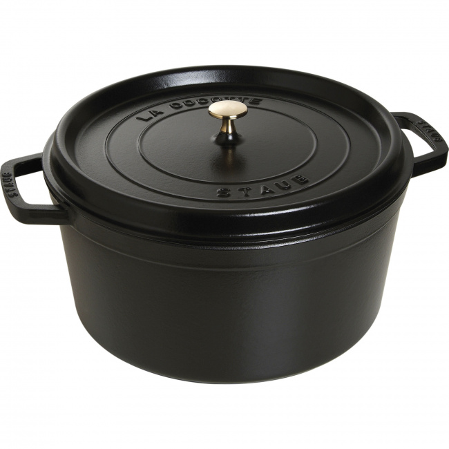 Cocotte Cast Iron Pot 12.6L 34cm Black - 1