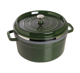 Garnek żeliwny Cocotte 5,2l 26cm z wkładem zielony