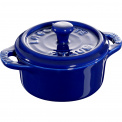 Mini Cocotte Cast Iron Pot 200ml 10cm Blue - 1