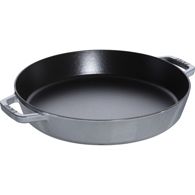 Cast Iron Skillet 34cm with Two Handles Graphite