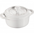 Mini Cocotte Cast Iron Pot 200ml White - 1