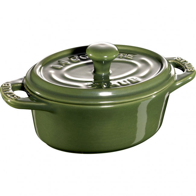 Mini Cocotte Cast Iron Pot 200ml Green - 1