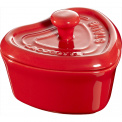 Mini Cocotte Cast Iron Pot 200ml Heart Red - 1