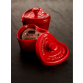 Mini Cocotte Cast Iron Pot 200ml Heart Red - 3