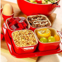 Serving Set for Appetizers - 5 pieces Red - 2