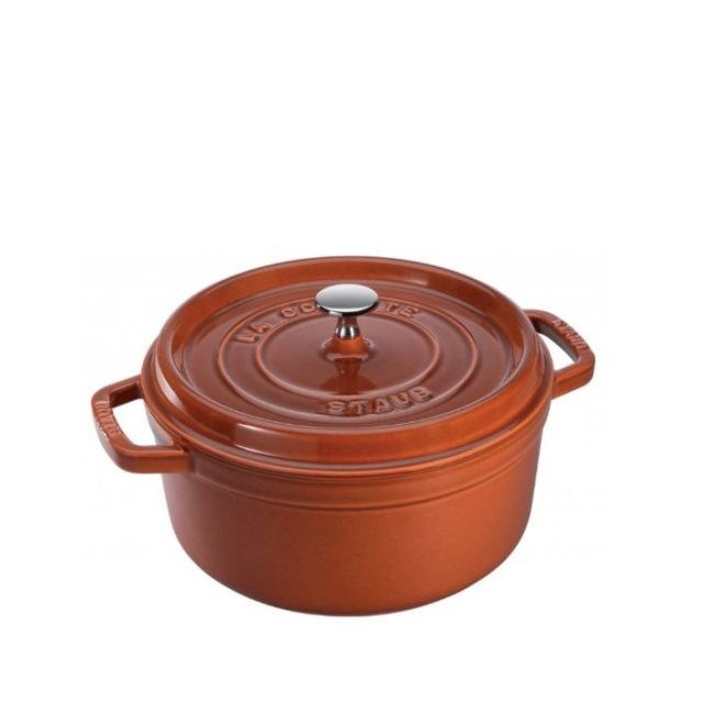 Cocotte Cast Iron Pot 6.7L 28cm Cinnamon