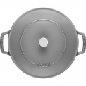 Cast Iron Braising Pan with Lid 24cm Graphite - 4