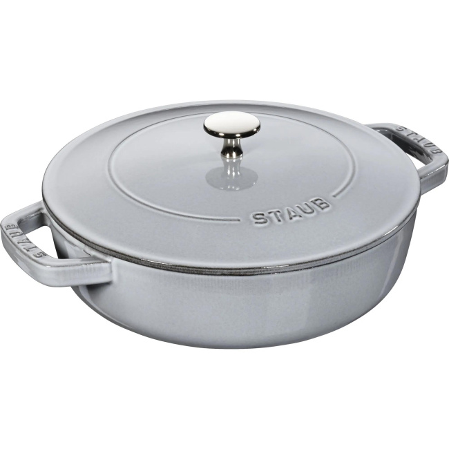 Cast Iron Braising Pan with Lid 24cm Graphite