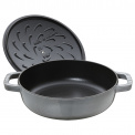Cast Iron Braising Pan with Lid 24cm Graphite - 2