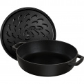 Cast Iron Braising Pan with Lid 28cm Black - 10