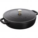 Cast Iron Braising Pan with Lid 28cm Black