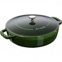 Cast Iron Braising Pan with Lid 28cm Green - 1