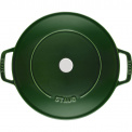 Cast Iron Braising Pan with Lid 28cm Green - 3