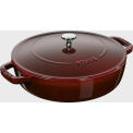 Cast Iron Braising Pan with Lid 24cm Grenadine