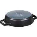 Patelnia żeliwna 20cm z dwoma uchwytami czarna - 2