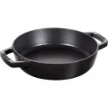 Patelnia żeliwna 20cm z dwoma uchwytami czarna - 1