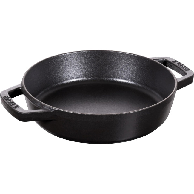 Cast Iron Pan with Two Handles 20cm Black