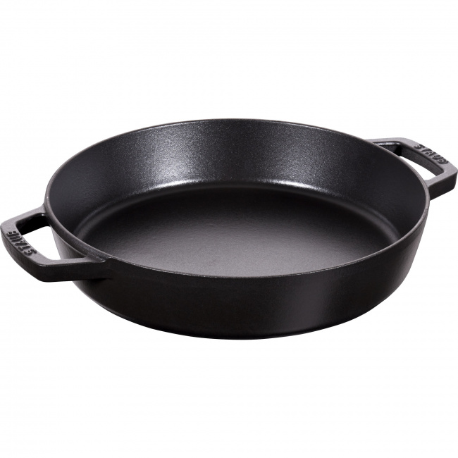 Cast Iron Pan with Two Handles 26cm Black