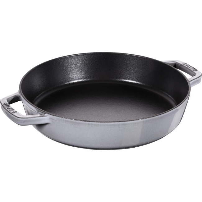 Cast Iron Pan with Two Handles 26cm Graphite